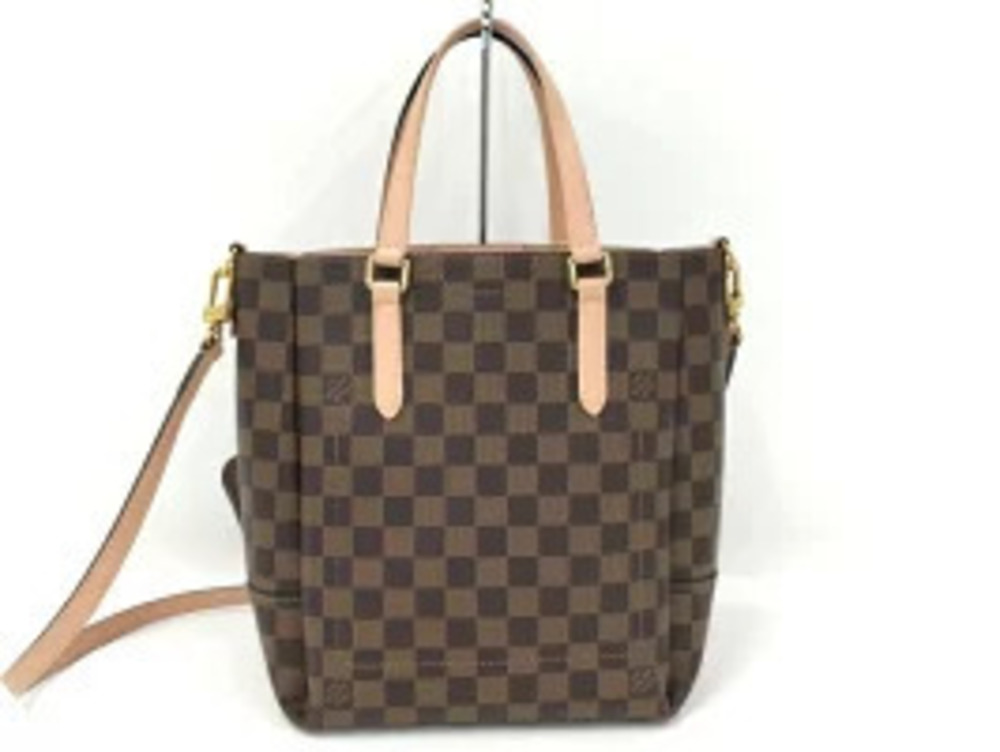 Louis Vuitton Handbag Beige Damier Pink NV Belmont Ebene Brown